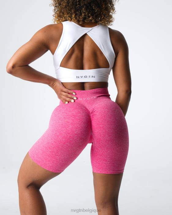 0LFV409 rose vif aptitude NVGTN femmes short froissé sans coutures