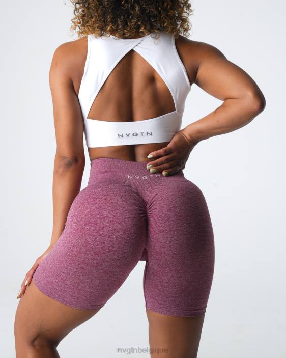 0LFV410 bordeaux aptitude NVGTN femmes short froissé sans coutures