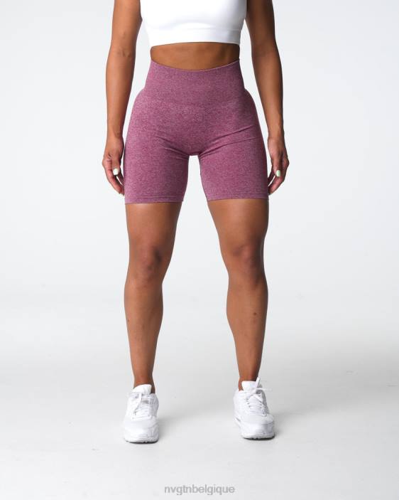 0LFV410 bordeaux aptitude NVGTN femmes short froissé sans coutures