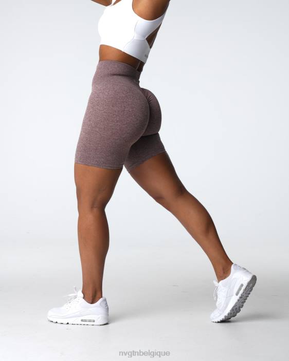 0LFV411 cacao aptitude NVGTN femmes short froissé sans coutures