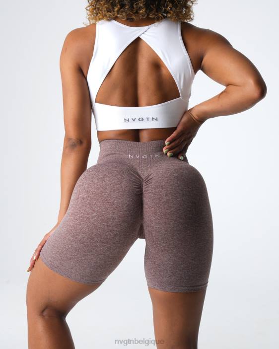 0LFV411 cacao aptitude NVGTN femmes short froissé sans coutures