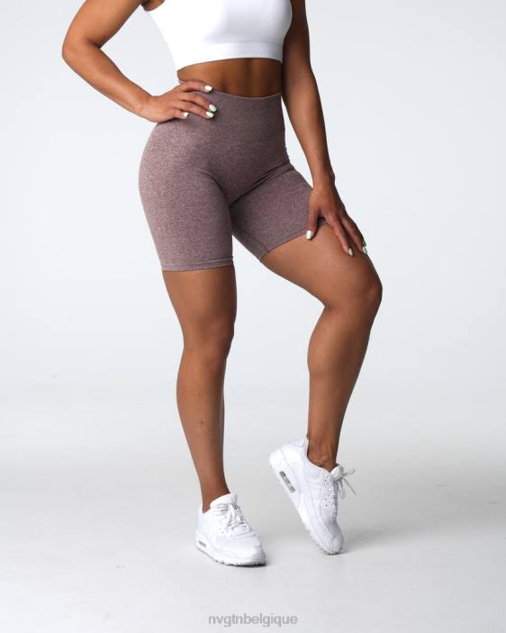 0LFV411 cacao aptitude NVGTN femmes short froissé sans coutures