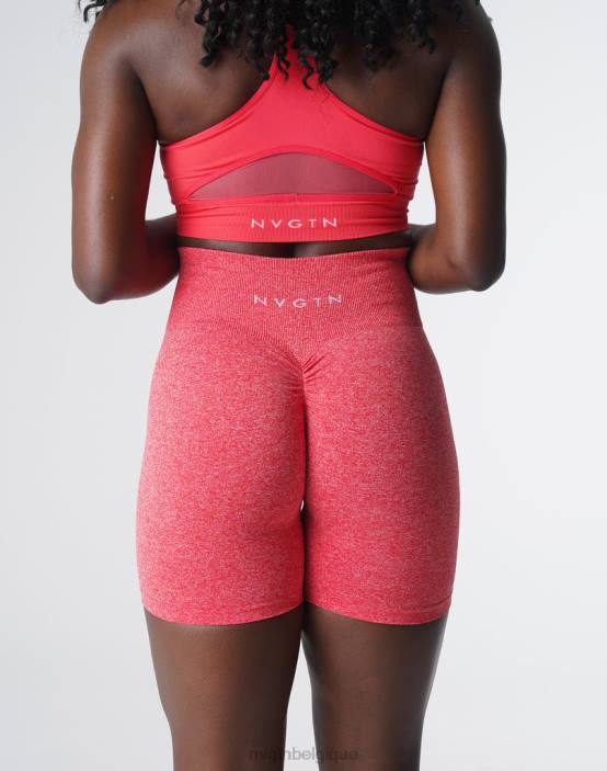 0LFV417 pomme de bonbon aptitude NVGTN femmes short froissé sans coutures