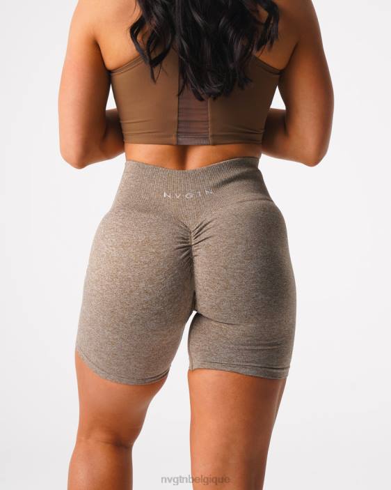 0LFV418 moka aptitude NVGTN femmes short froissé sans coutures