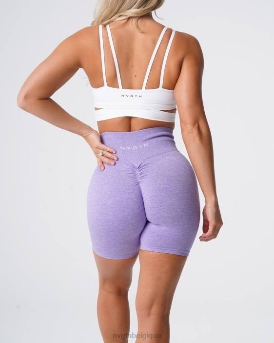 0LFV420 lilas aptitude NVGTN femmes short froissé sans coutures