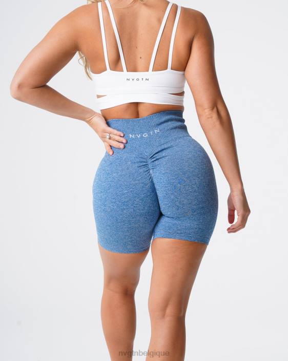 0LFV421 bleu ciel aptitude NVGTN femmes short froissé sans coutures