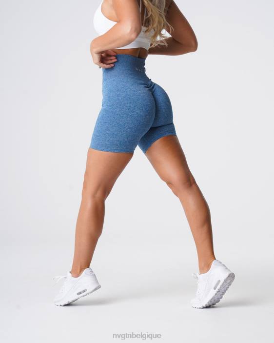 0LFV421 bleu ciel aptitude NVGTN femmes short froissé sans coutures