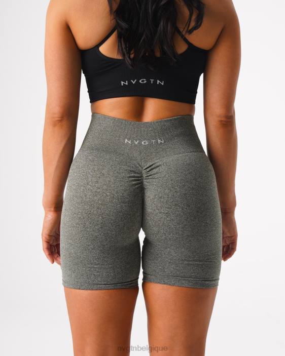 0LFV425 vert kaki aptitude NVGTN femmes short froissé sans coutures