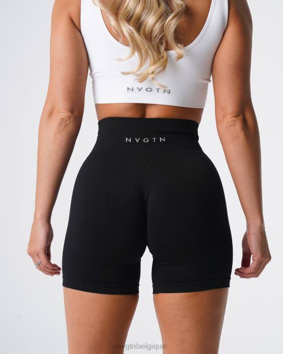0LFV429 noir aptitude NVGTN femmes short uni sans couture