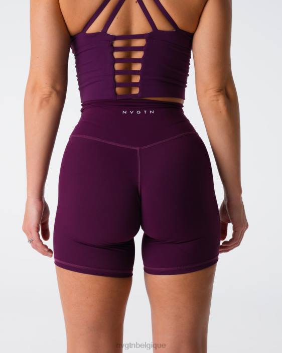 0LFV436 prune aptitude NVGTN femmes short emblématique 2.0
