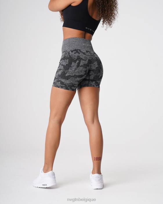 0LFV437 noir aptitude NVGTN femmes short camouflage sans coutures
