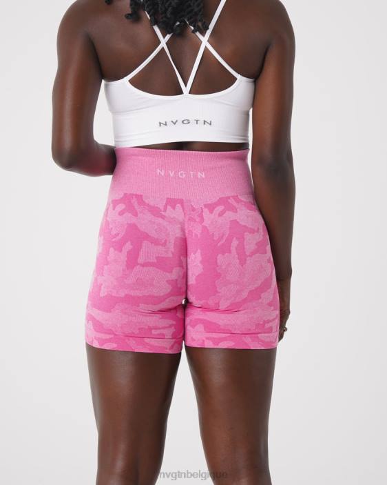 0LFV439 bubble gum rose aptitude NVGTN femmes short camouflage sans coutures
