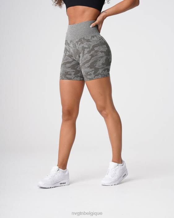 0LFV440 vert kaki aptitude NVGTN femmes short camouflage sans coutures