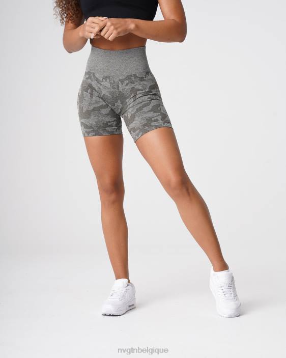 0LFV440 vert kaki aptitude NVGTN femmes short camouflage sans coutures