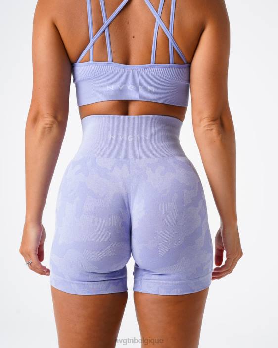 0LFV445 pervenche aptitude NVGTN femmes short camouflage sans coutures