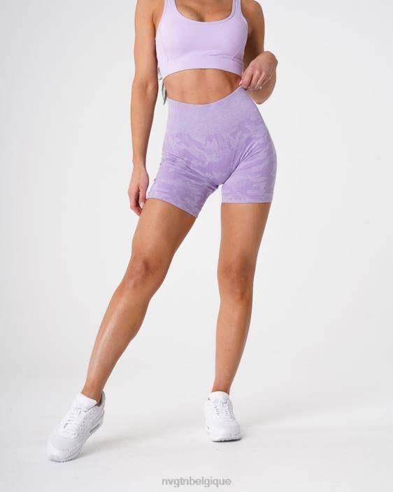 0LFV446 lilas aptitude NVGTN femmes short camouflage sans coutures