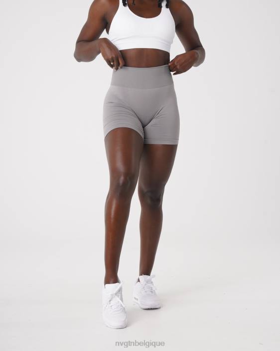 0LFV450 gris clair aptitude NVGTN femmes short uni sans couture