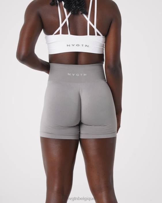 0LFV450 gris clair aptitude NVGTN femmes short uni sans couture