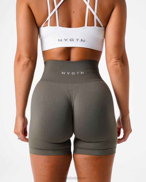 0LFV451 olive aptitude NVGTN femmes short uni sans couture