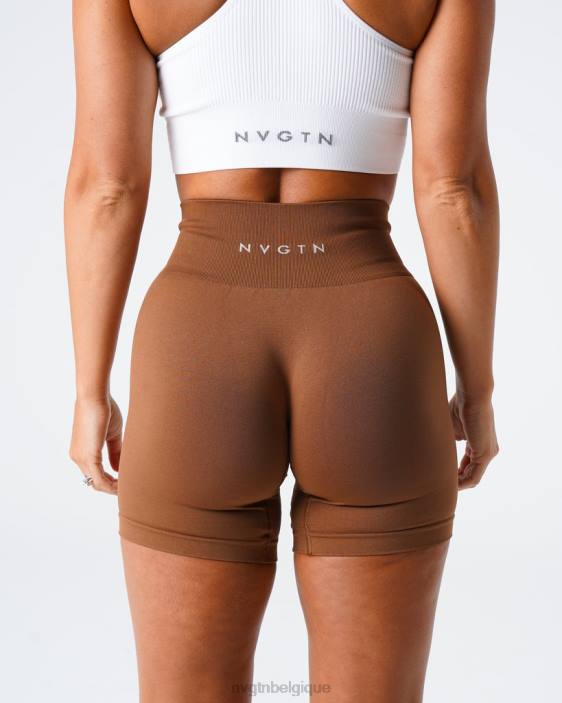 0LFV452 caramel aptitude NVGTN femmes short uni sans couture