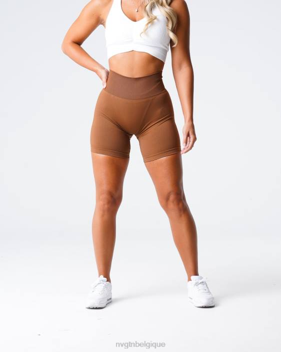 0LFV452 caramel aptitude NVGTN femmes short uni sans couture