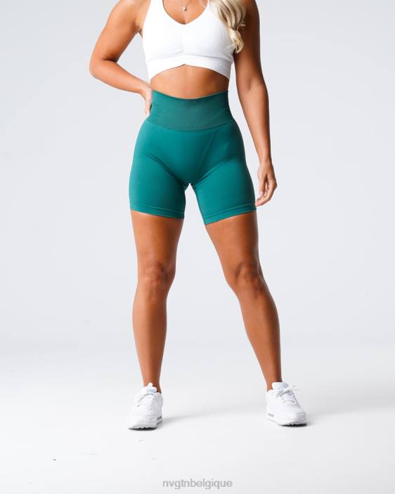 0LFV461 émeraude aptitude NVGTN femmes short uni sans couture