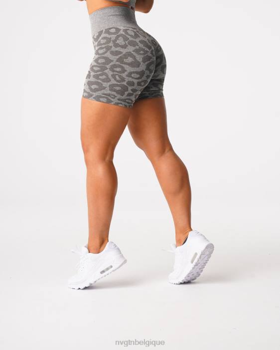 0LFV468 vert kaki aptitude NVGTN femmes short léopard sans coutures