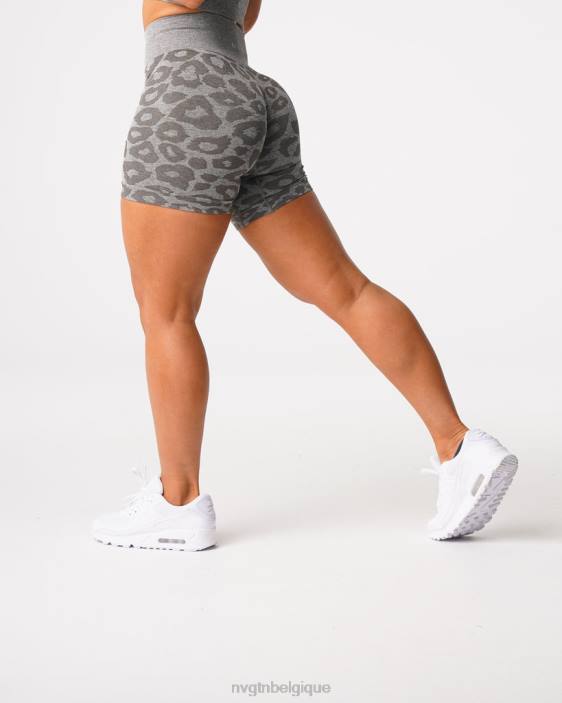 0LFV468 vert kaki aptitude NVGTN femmes short léopard sans coutures