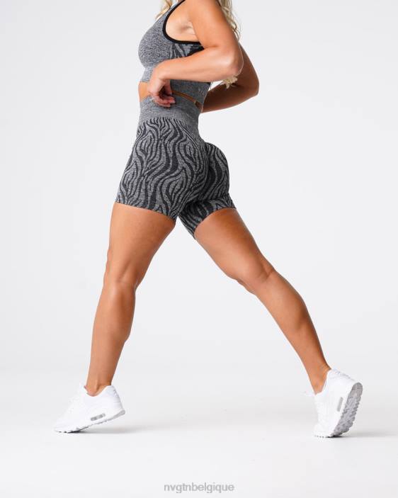 0LFV470 noir moucheté aptitude NVGTN femmes short sans couture zébré