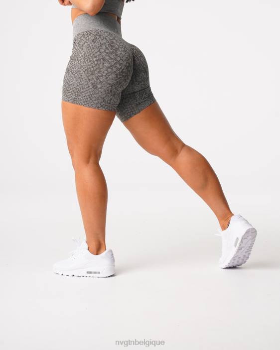 0LFV474 vert kaki aptitude NVGTN femmes short sans coutures en peau de serpent