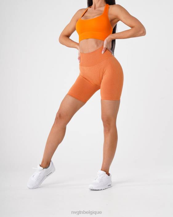 0LFV485 orange brûlée aptitude NVGTN femmes short de motard