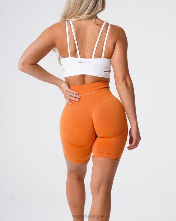 0LFV485 orange brûlée aptitude NVGTN femmes short de motard