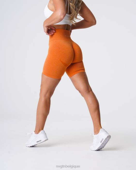 0LFV485 orange brûlée aptitude NVGTN femmes short de motard