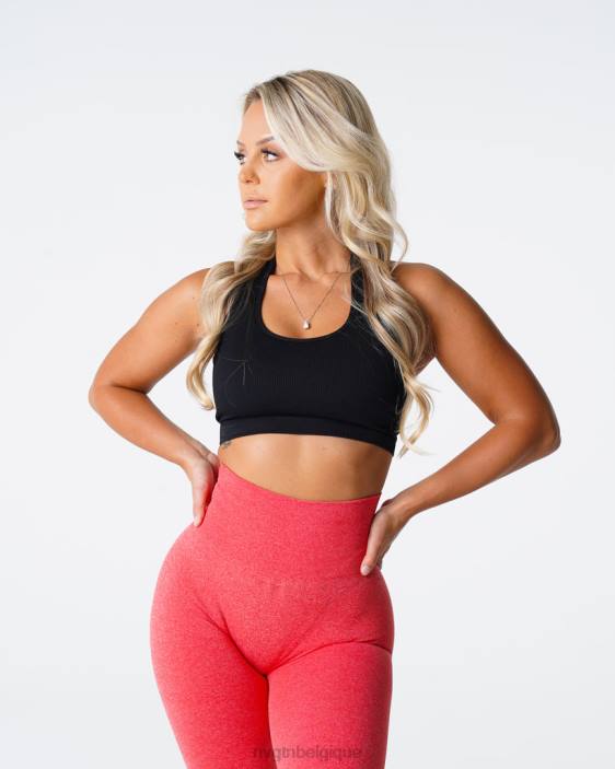 0LFV114 noir aptitude NVGTN femmes soutien-gorge dos nu côtelé sans couture Limitless
