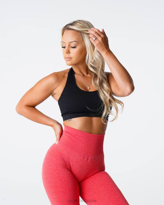 0LFV114 noir aptitude NVGTN femmes soutien-gorge dos nu côtelé sans couture Limitless