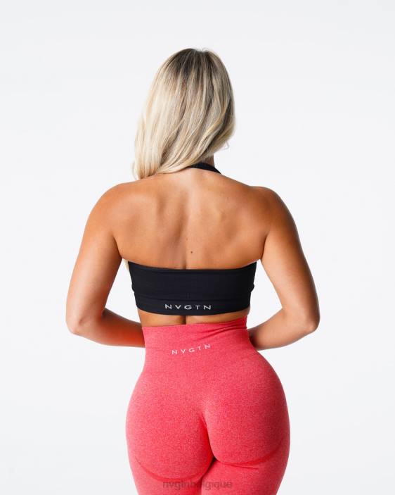 0LFV114 noir aptitude NVGTN femmes soutien-gorge dos nu côtelé sans couture Limitless