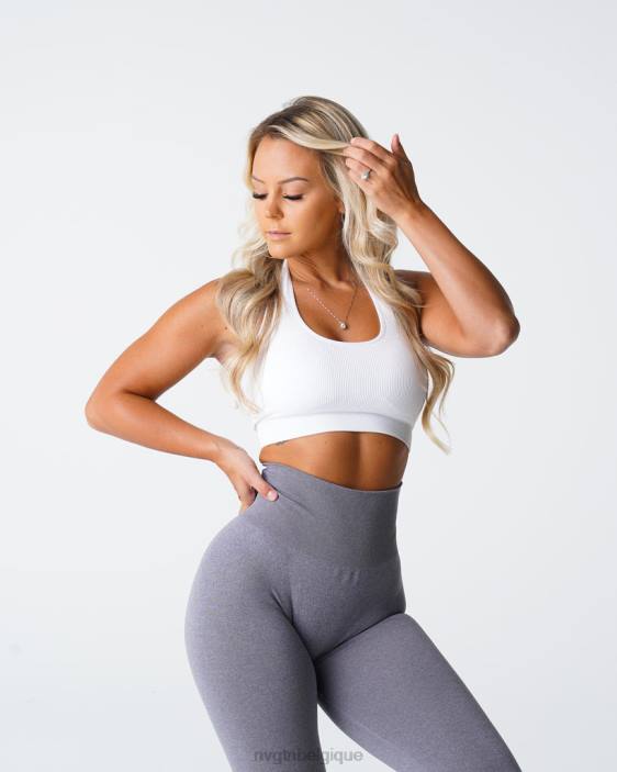 0LFV115 blanc aptitude NVGTN femmes soutien-gorge dos nu côtelé sans couture Limitless