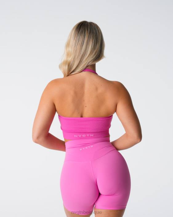 0LFV116 bubble gum rose aptitude NVGTN femmes soutien-gorge dos nu côtelé sans couture Limitless