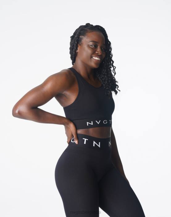 0LFV132 noir aptitude NVGTN femmes soutien-gorge de sport sans couture Trilogy
