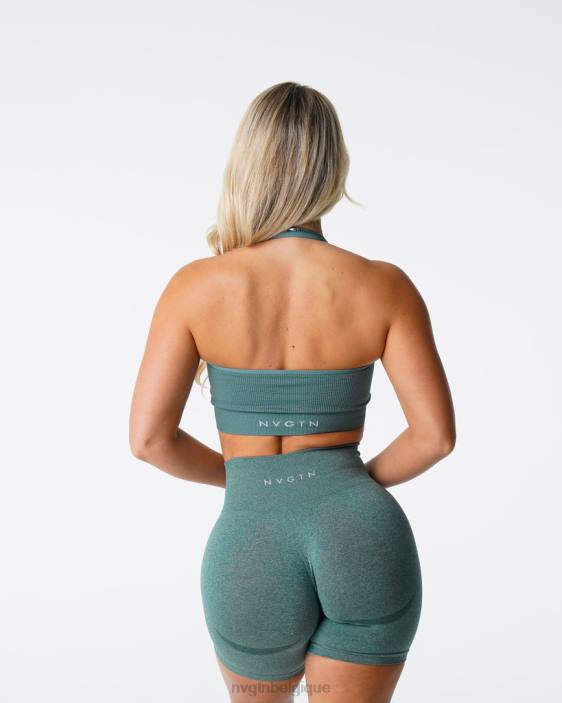 0LFV138 forêt verte aptitude NVGTN femmes soutien-gorge dos nu côtelé sans couture Limitless