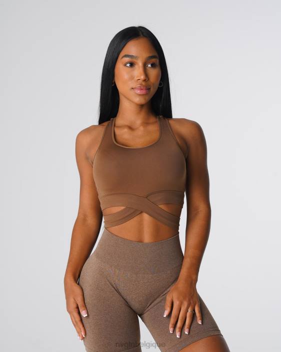 0LFV139 moka aptitude NVGTN femmes haut de soutien-gorge sculptant sans couture