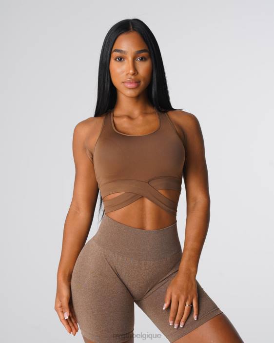 0LFV139 moka aptitude NVGTN femmes haut de soutien-gorge sculptant sans couture
