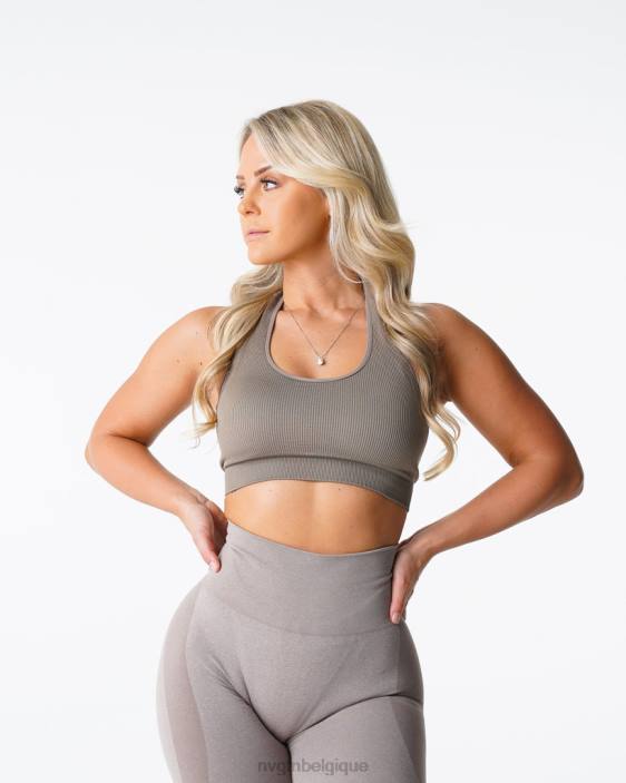 0LFV147 taupe aptitude NVGTN femmes soutien-gorge dos nu côtelé sans couture Limitless