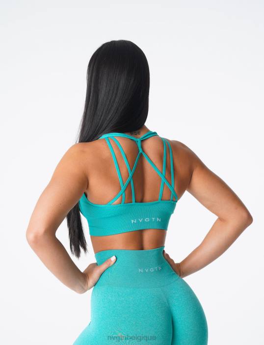 0LFV166 turquoise aptitude NVGTN femmes soutien-gorge côtelé sans couture galaxie