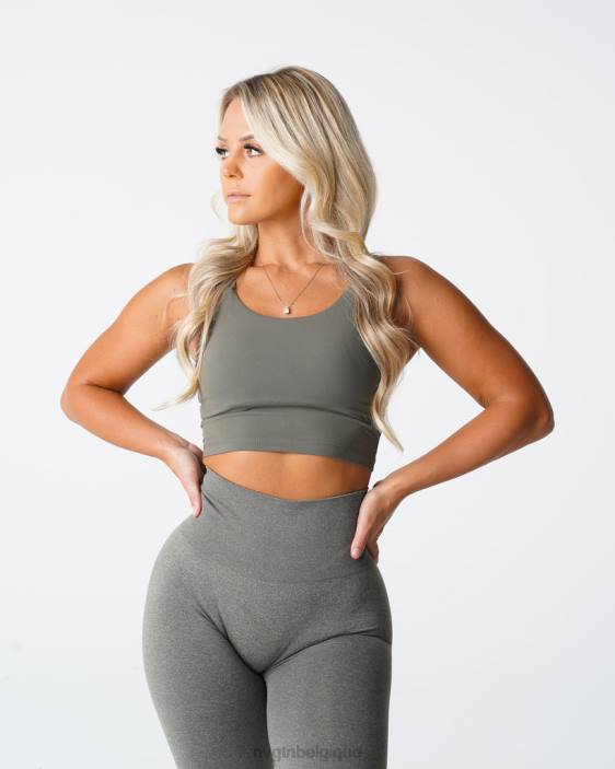 0LFV191 vert kaki aptitude NVGTN femmes haut de soutien-gorge Poise