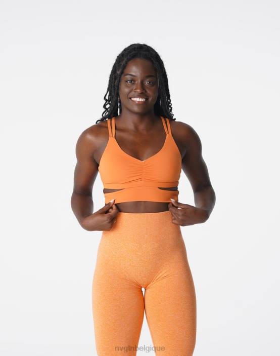 0LFV194 orange brûlée aptitude NVGTN femmes soutien-gorge tournant