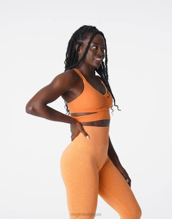 0LFV194 orange brûlée aptitude NVGTN femmes soutien-gorge tournant