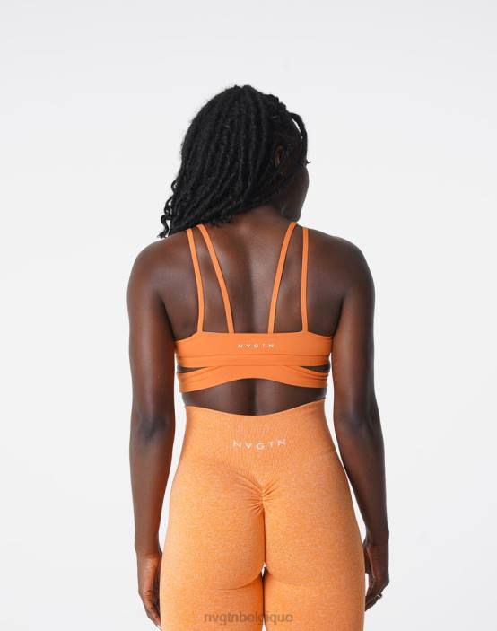 0LFV194 orange brûlée aptitude NVGTN femmes soutien-gorge tournant