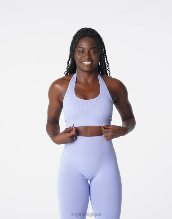 0LFV204 pervenche aptitude NVGTN femmes soutien-gorge dos nu côtelé sans couture Limitless