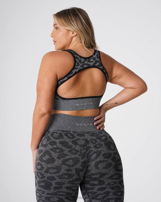 0LFV213 noir moucheté aptitude NVGTN femmes soutien-gorge sans couture léopard éclipse